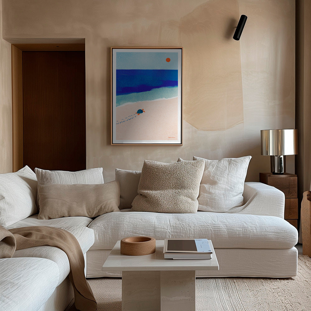 Turtle by the Sea Illustration – Canvas2