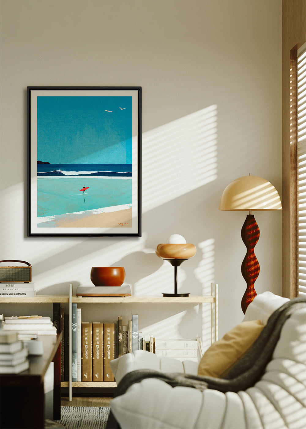 Sports art: surfer on the shore – Canvas1