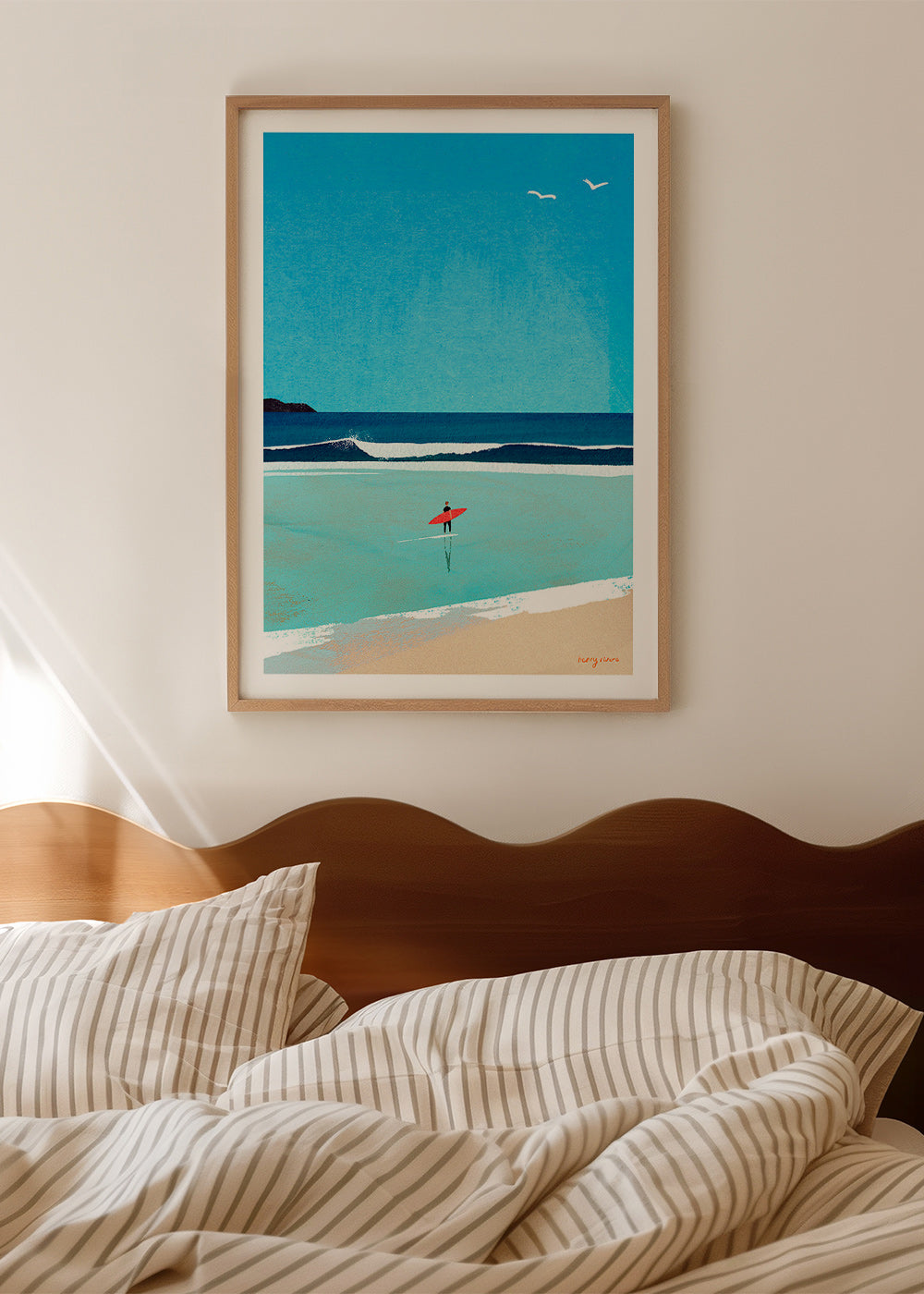 Sports art: surfer on the shore – Product1