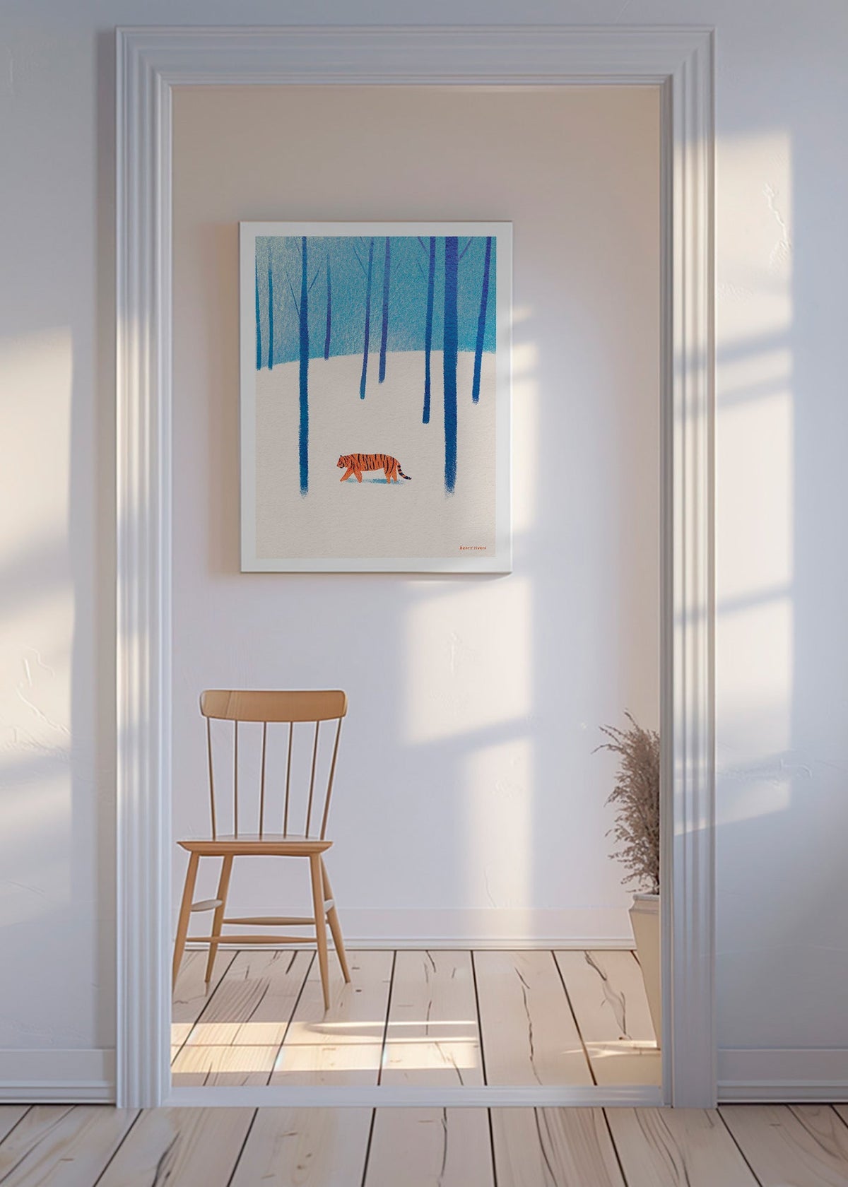 Artwork tiger in snow – Canvas