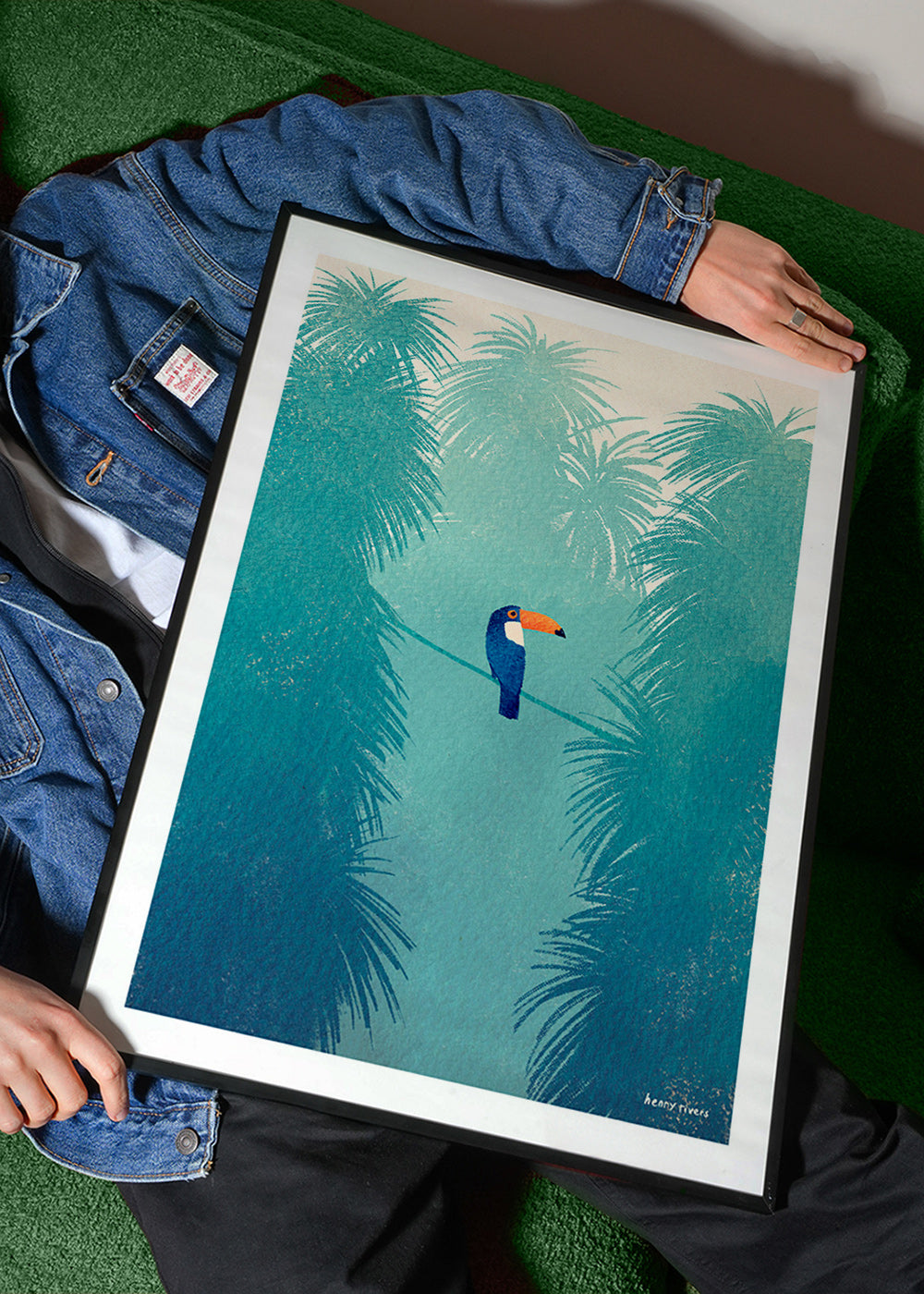 Toucan illustration on tropical perch – Product1