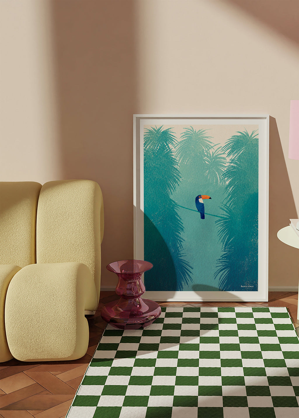 Toucan illustration on tropical perch – Product2