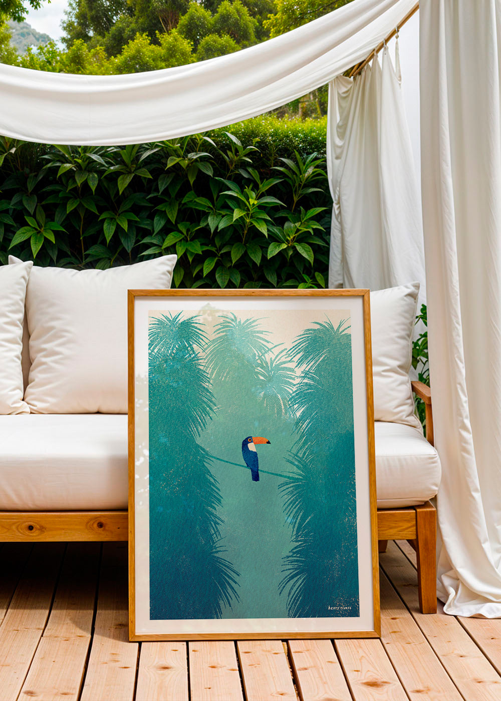 Toucan illustration on tropical perch – Product3