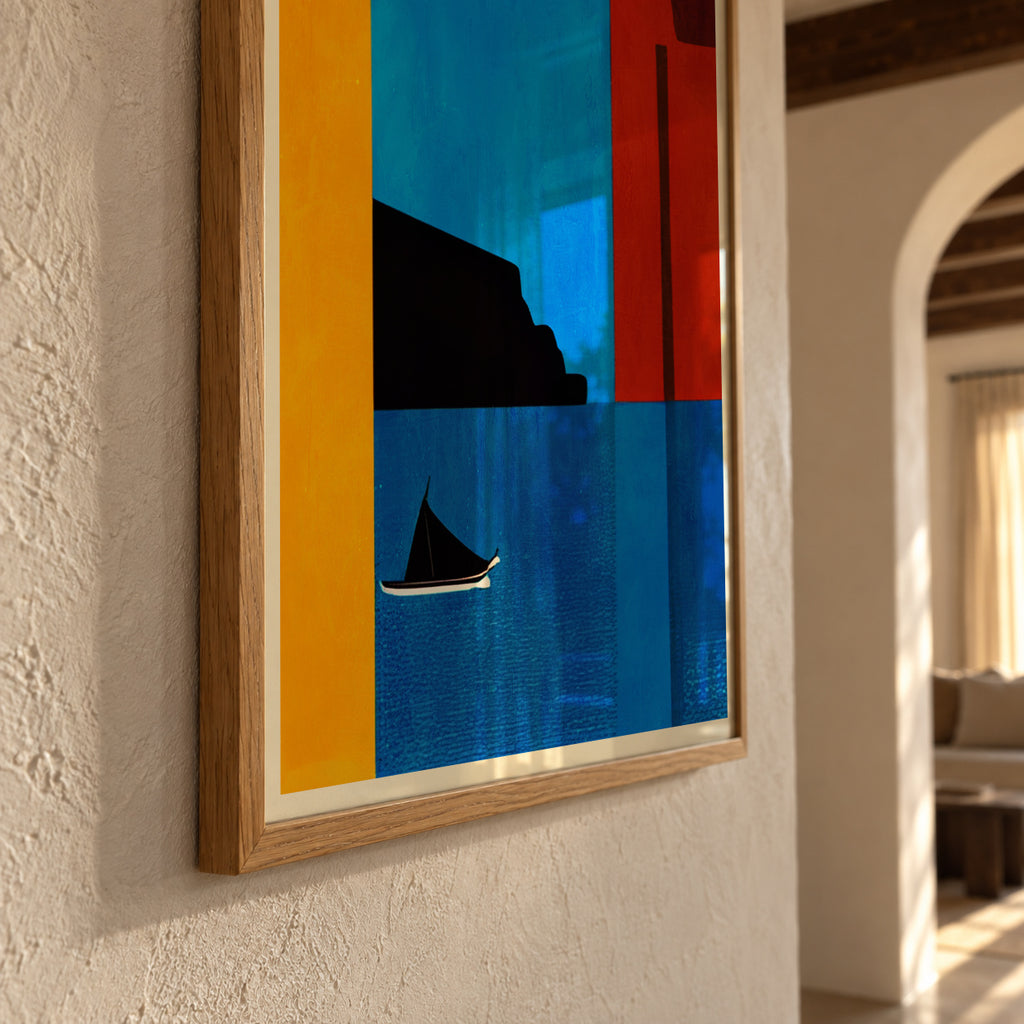 Sunset Cruise In Italy - Framed poster detail