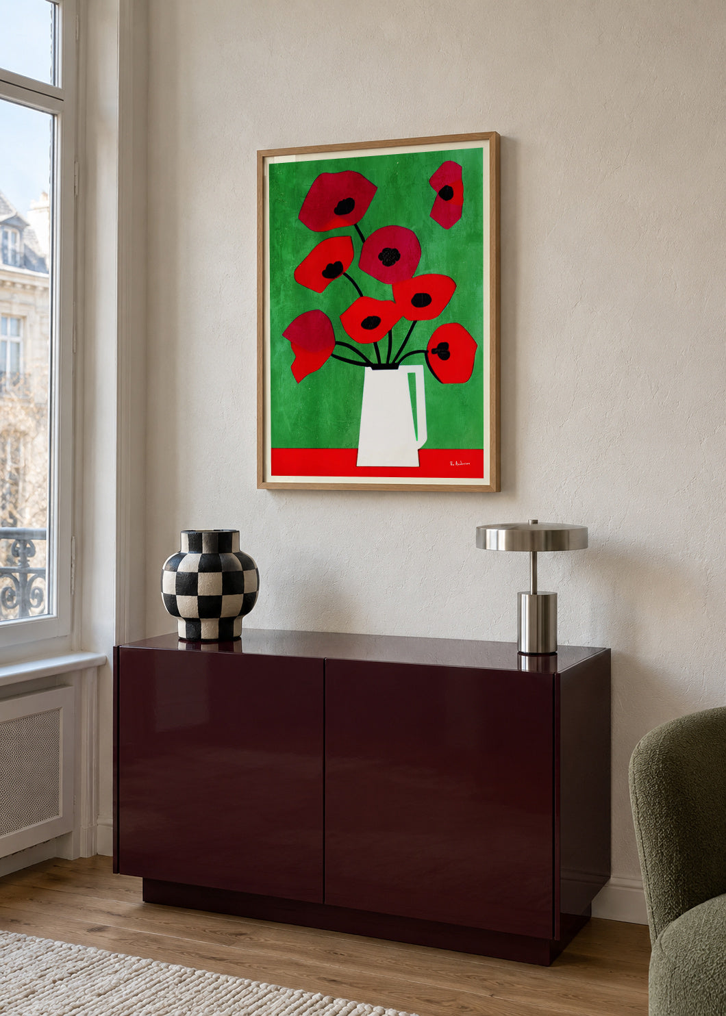 Vincent, My Love - Framed poster in an interior