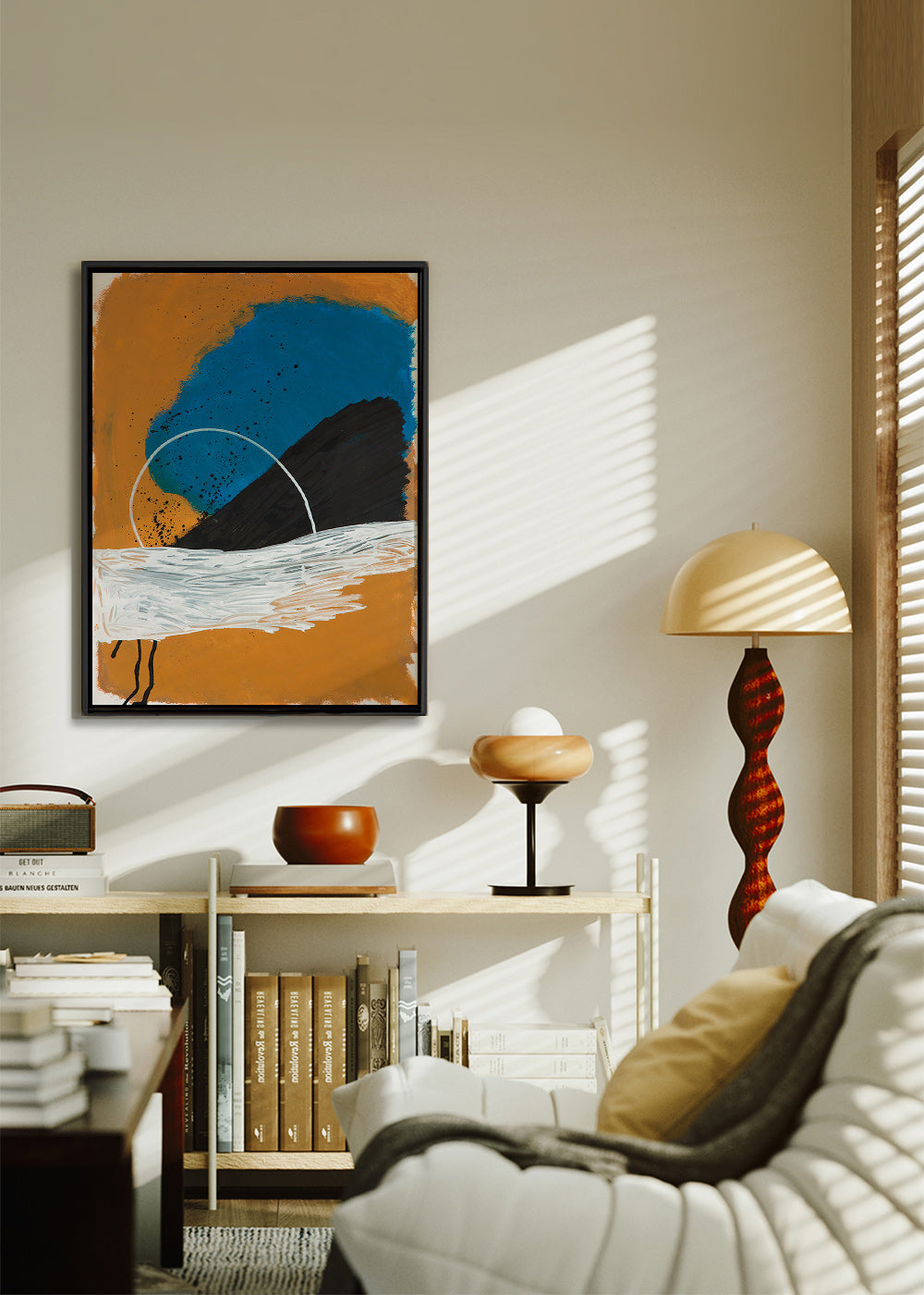Abstract artwork arch over sea tones – Canvas2
