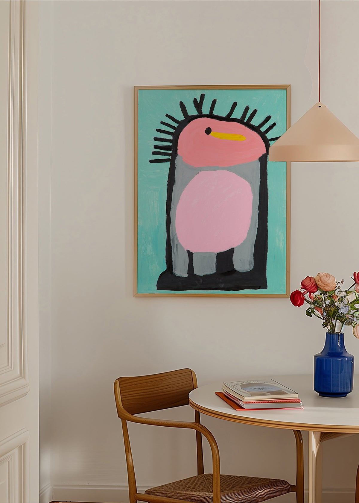 Kids print playful pink penguin – Product1