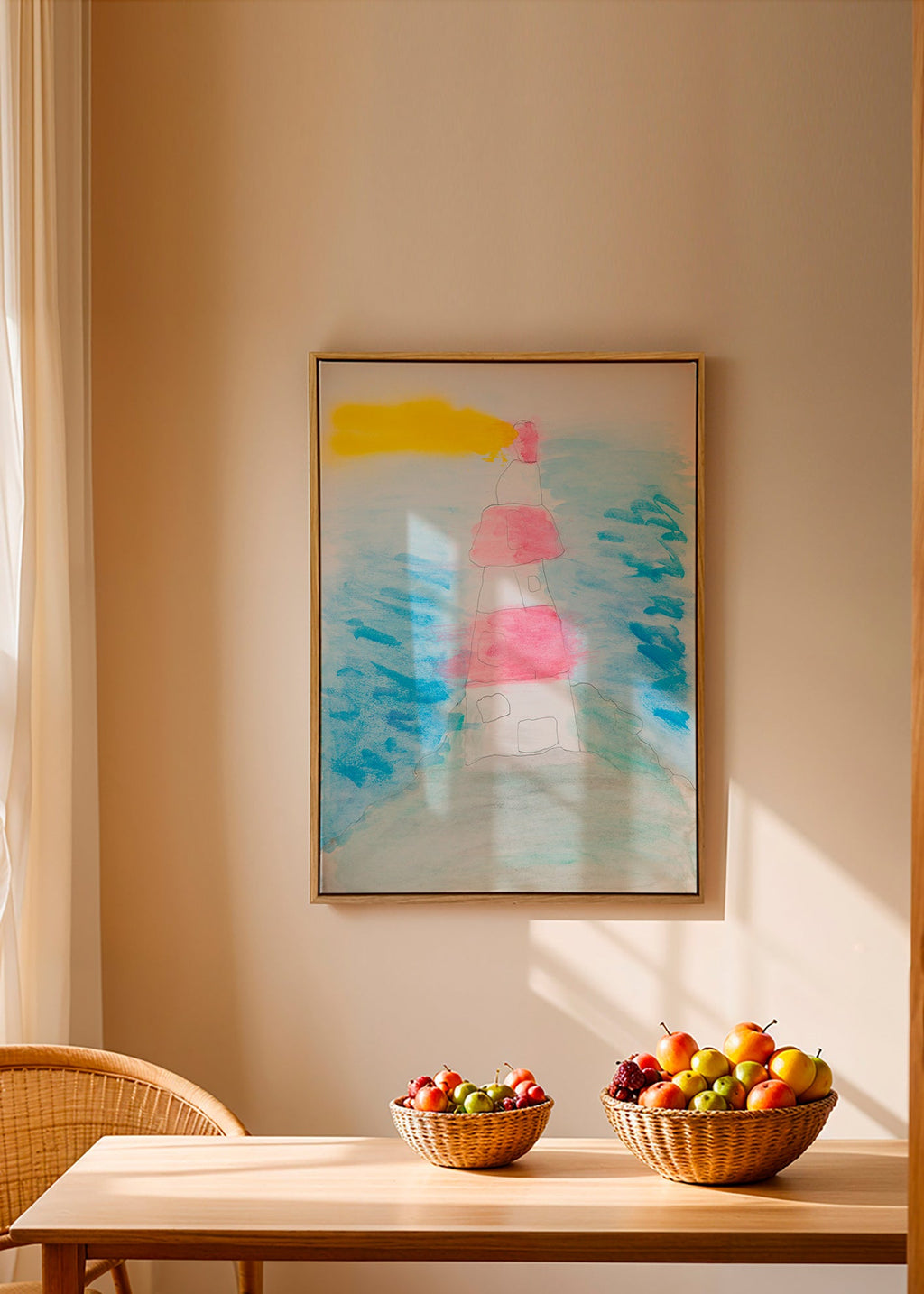 Landscape art: lighthouse watercolor sketch – Canvas1