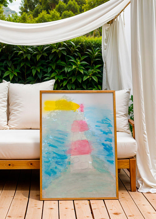 Landscape art: lighthouse watercolor sketch – Product1