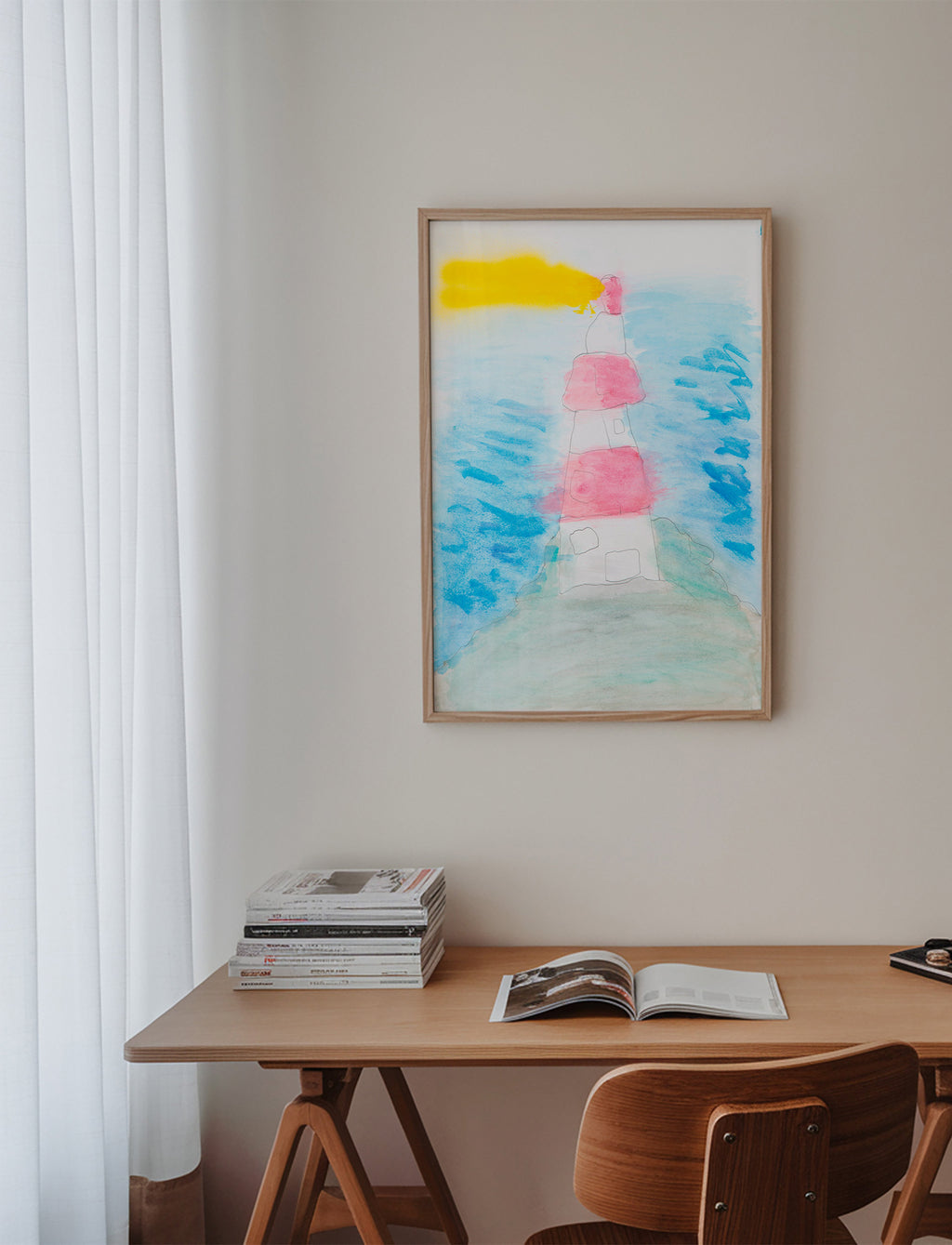 Landscape art: lighthouse watercolor sketch – Product3