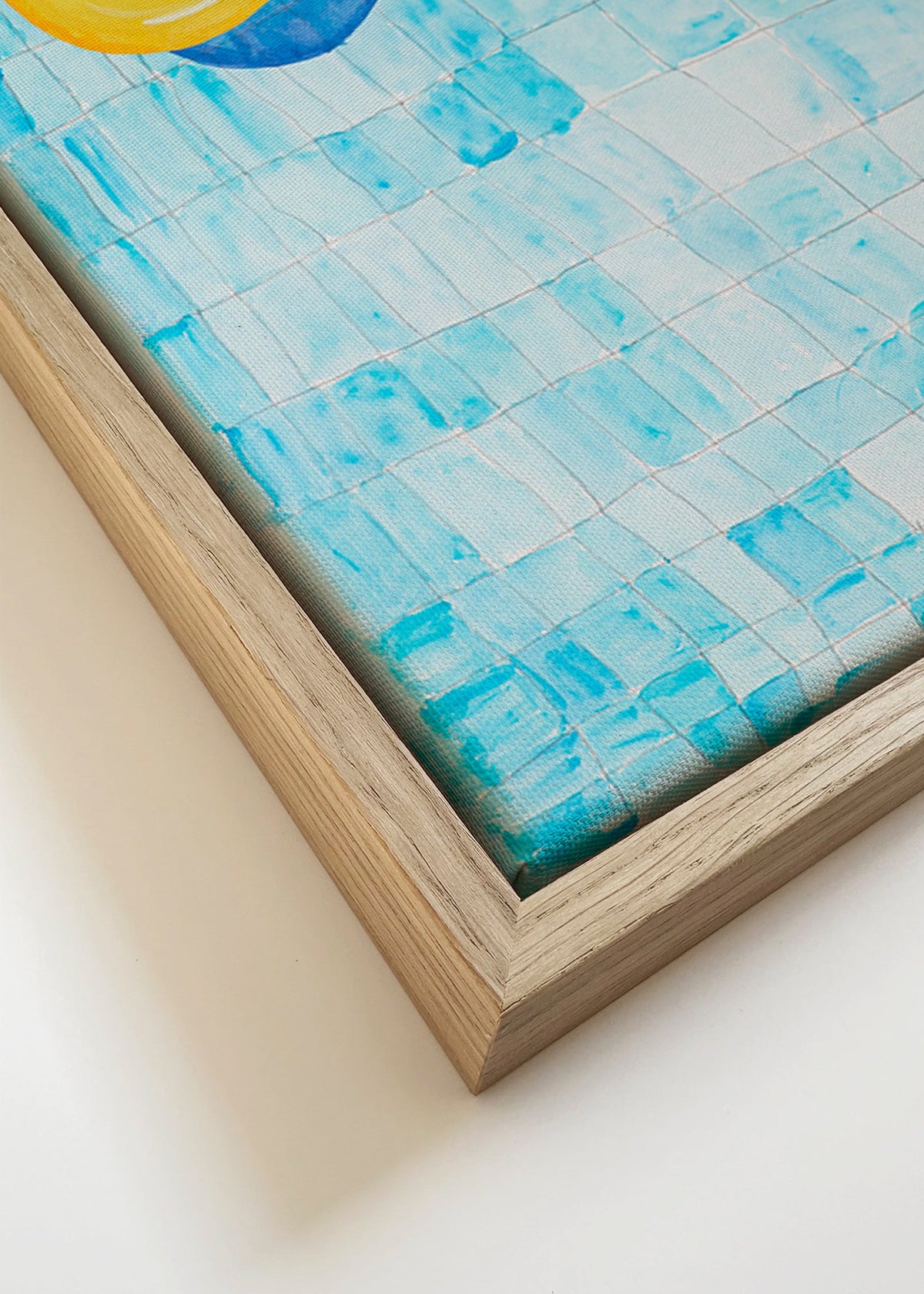 Minimalist pool ring artwork – Canvas detail