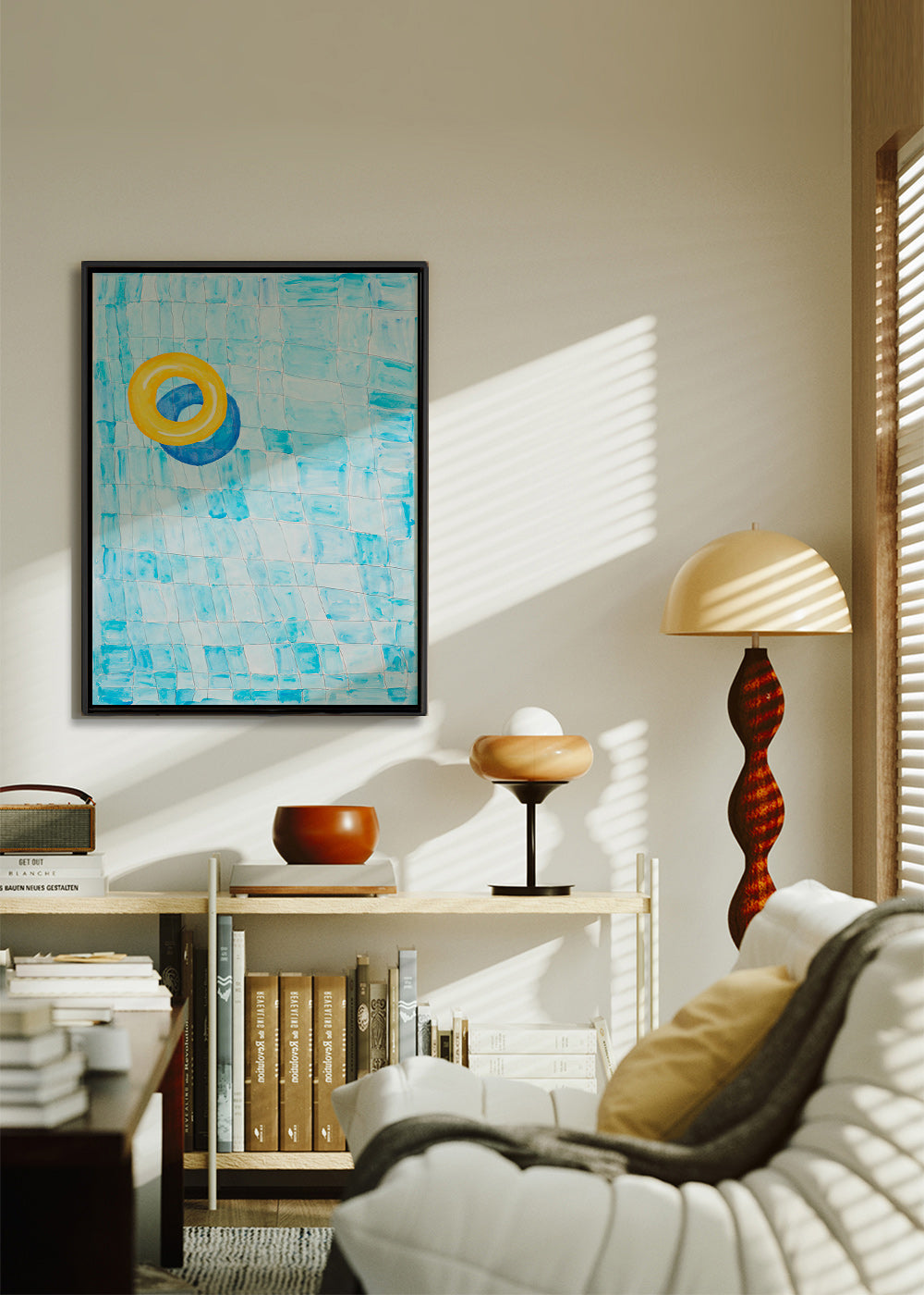 Minimalist pool ring artwork – Canvas2