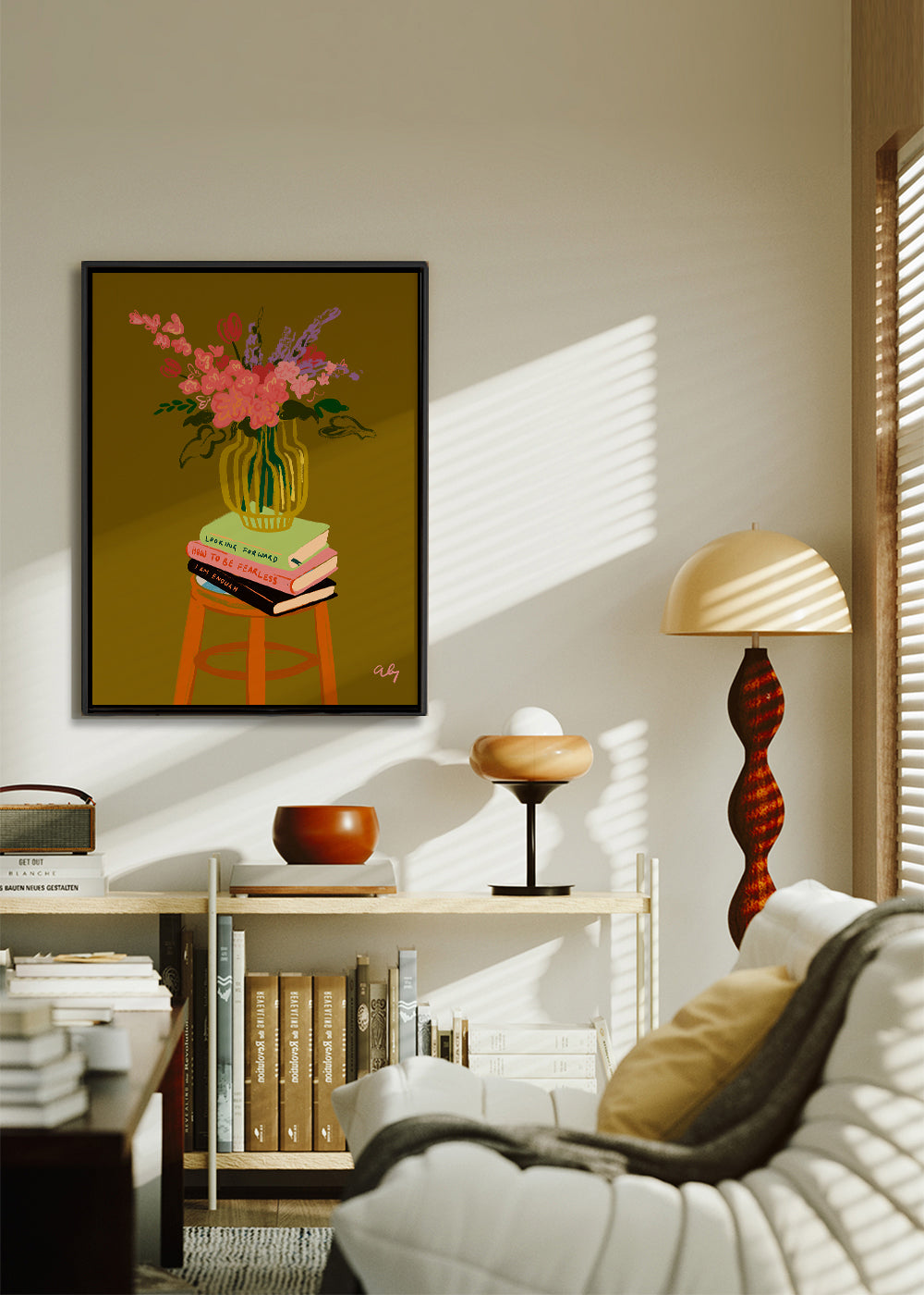 Floral Vase - Arty Guava 