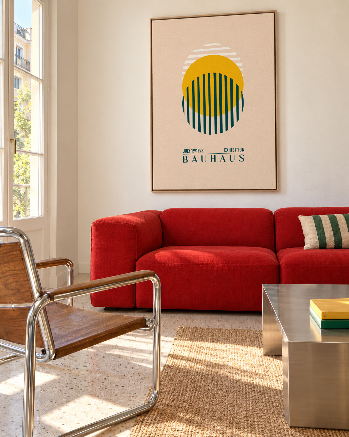 Bauhaus Sari Kure - Framed canvas in an interior