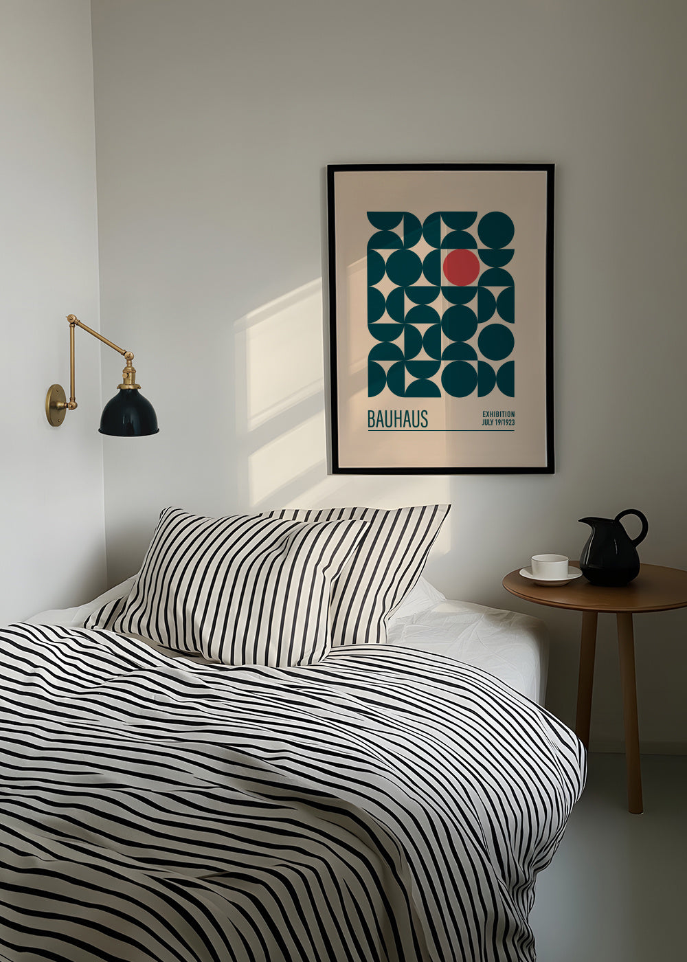 Bauhaus Mavi Kureler - Framed poster in an interior