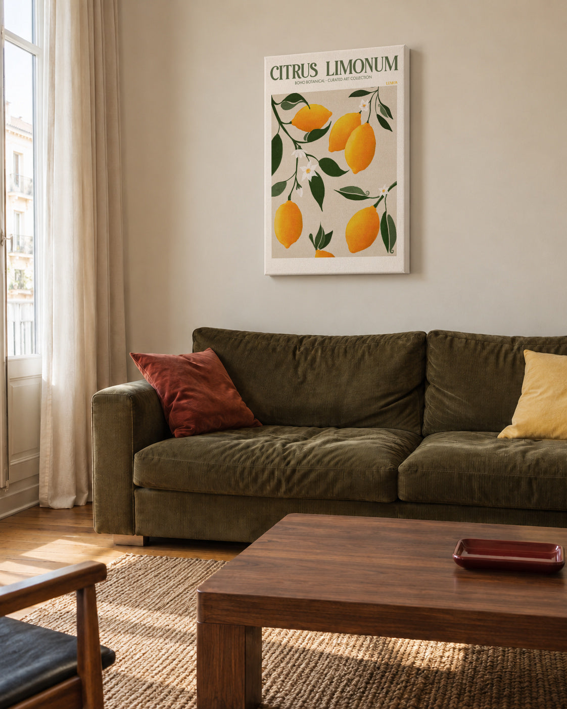Ratio 4x5 Print By Bohonewart Copy 4 - Unframed canvas in an interior