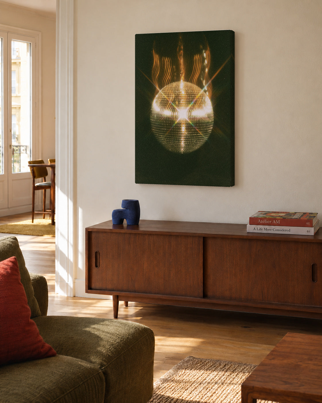 Disco Inferno - Unframed canvas in an interior