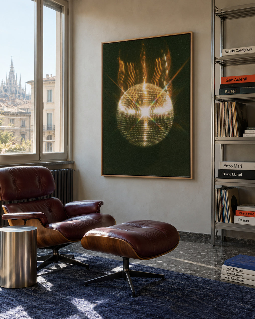 Disco Inferno - Framed canvas in an interior