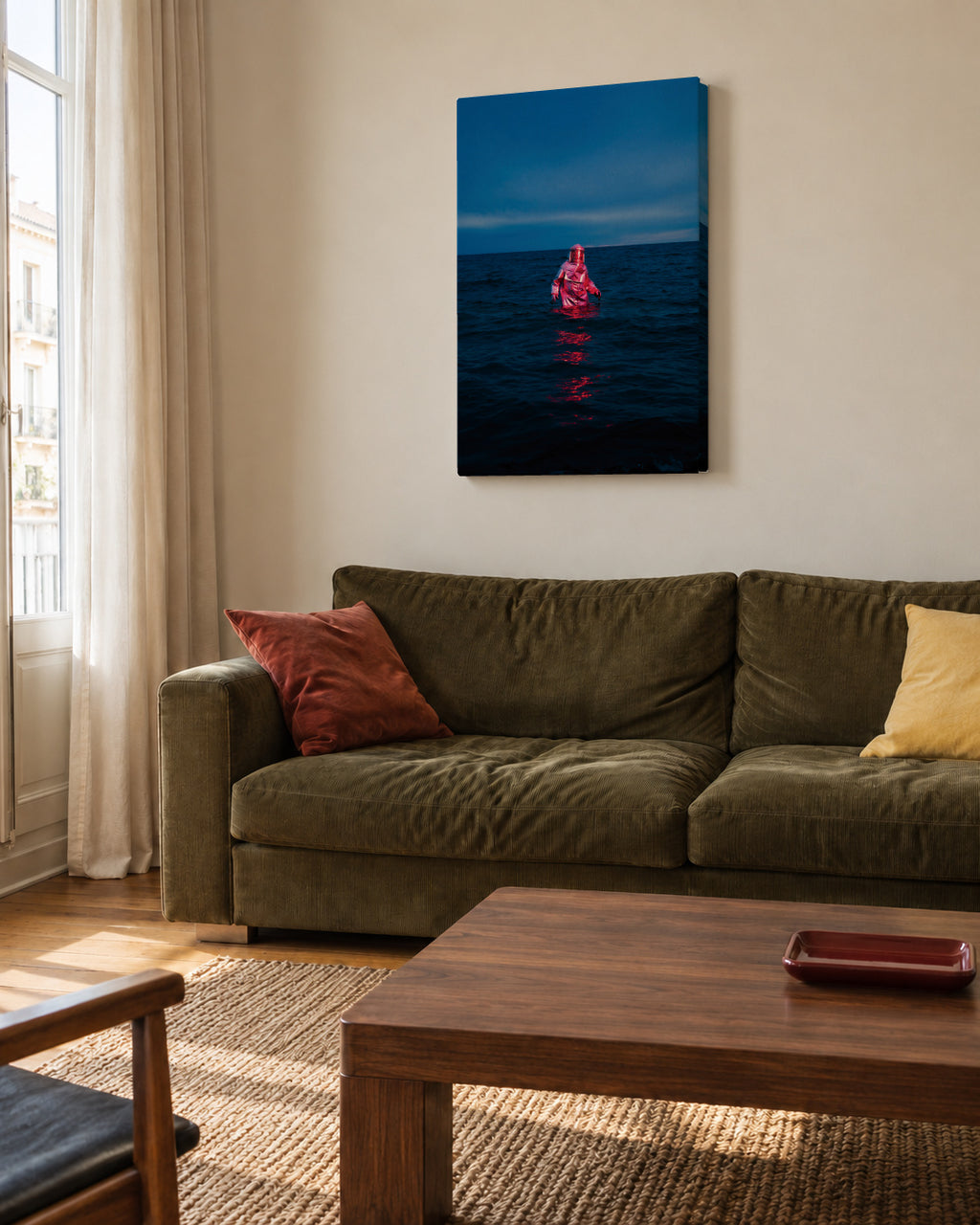 Spaceman Lost At Sea - Unframed canvas in an interior