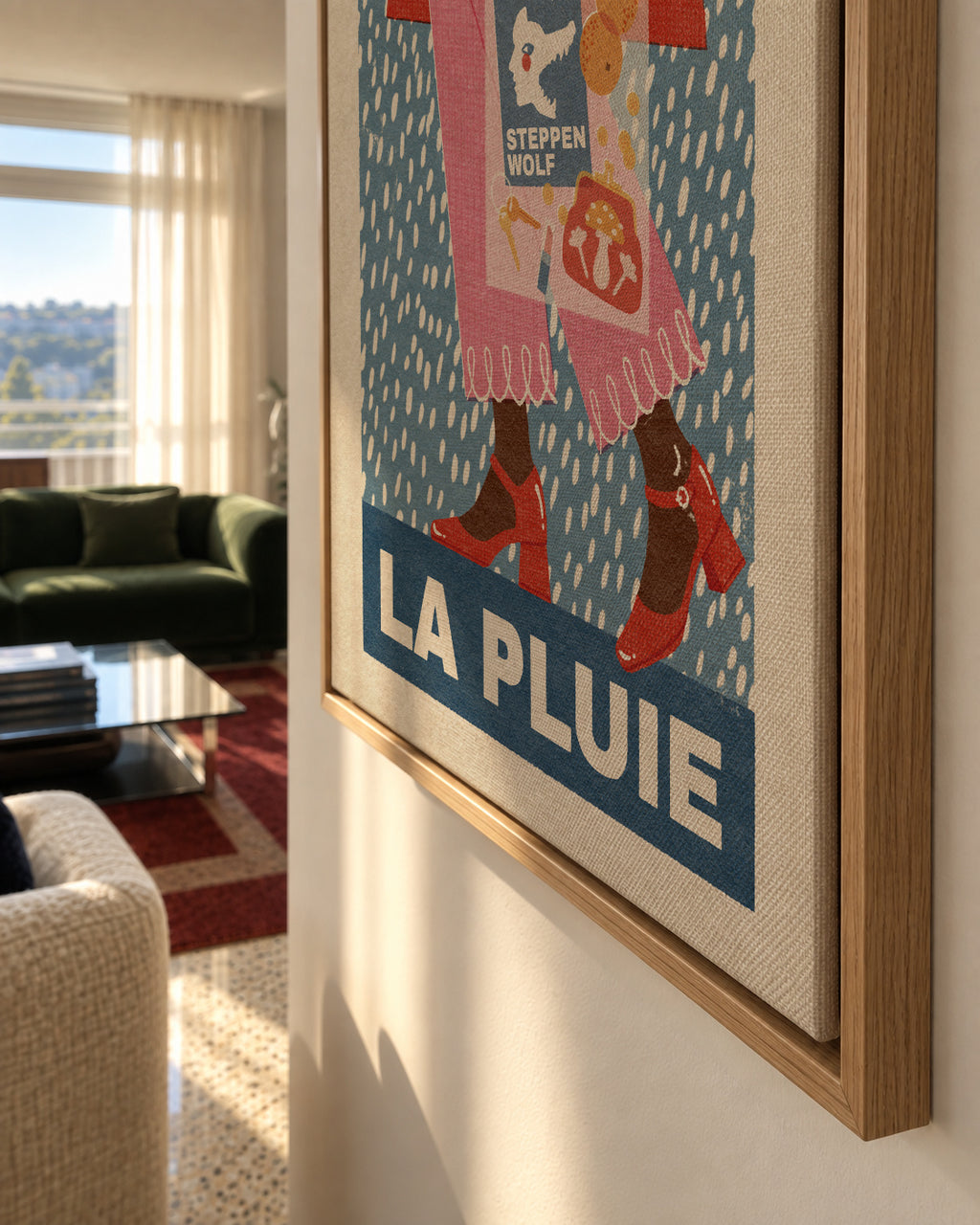 La Pluie French Style - Framed canvas detail