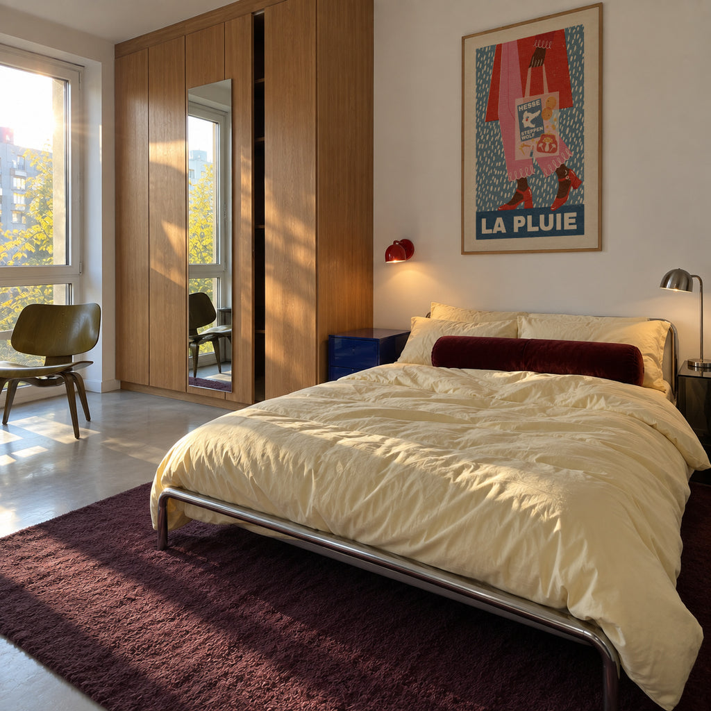 La Pluie French Style - Framed poster in an interior