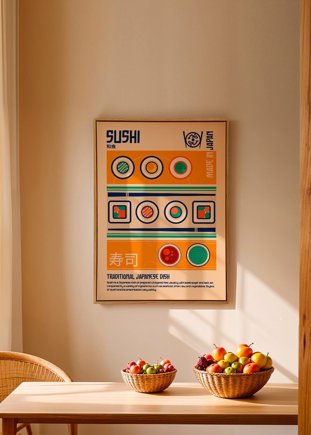 Sushi Japanese Food Print - Retrodrome  