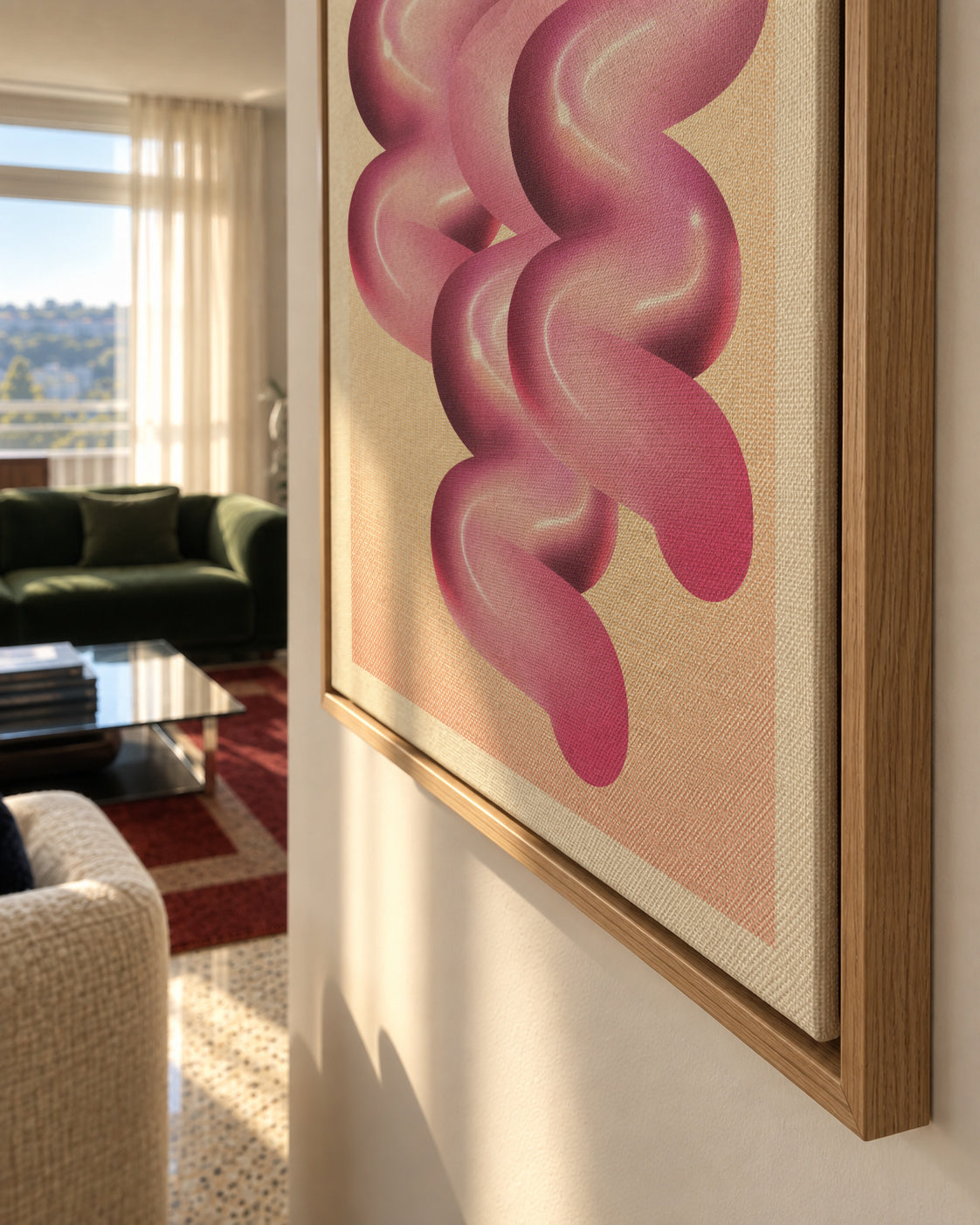 RETRO GRAPHIC NO.1 - Framed canvas detail