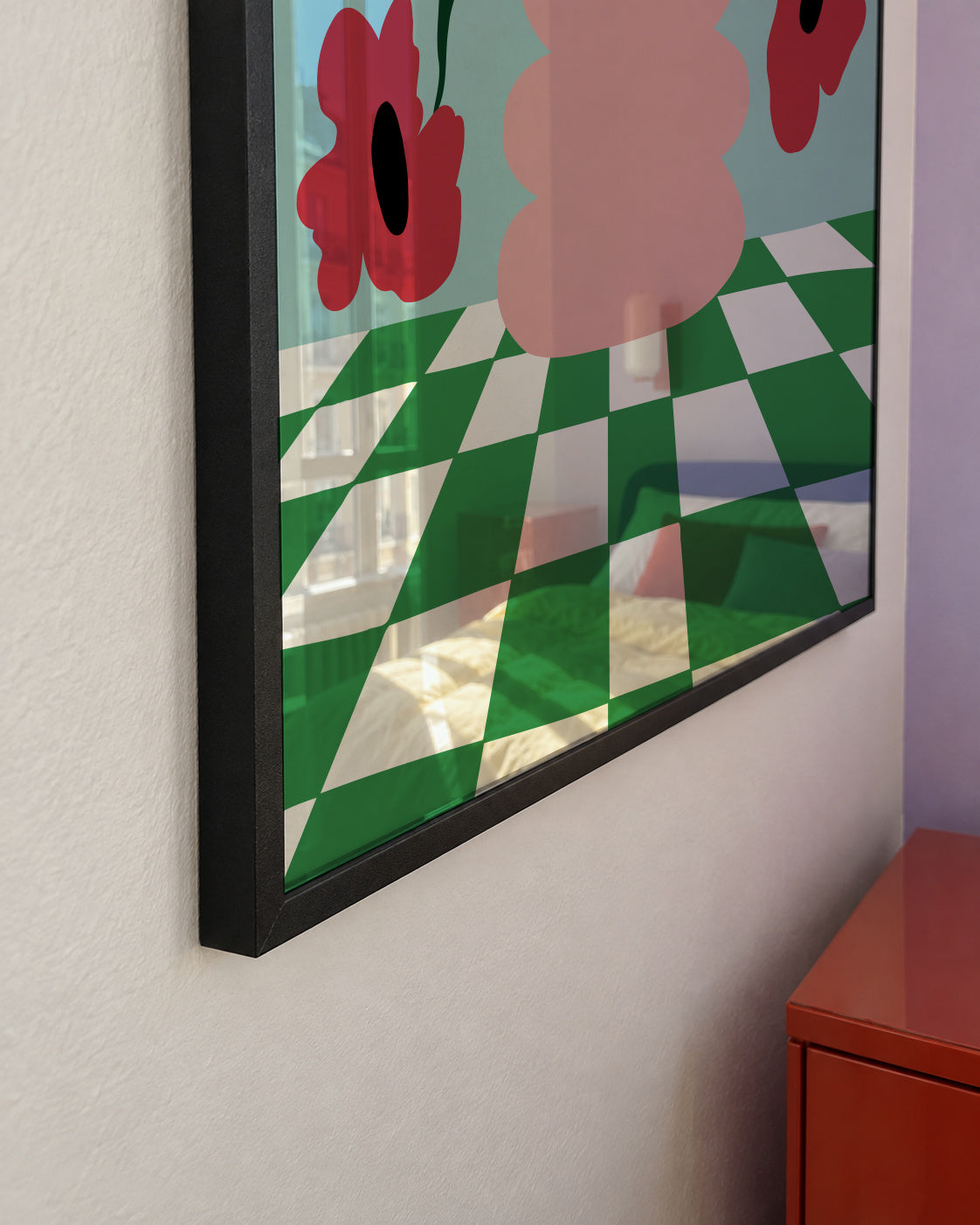 Bold Clay Florals - Framed poster detail