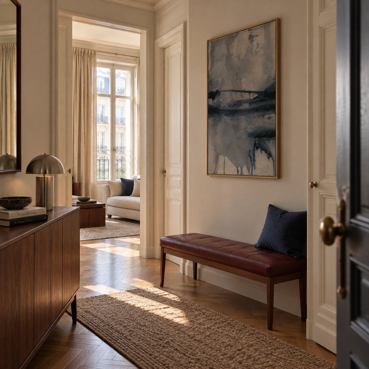 Blu 2 - Framed canvas in an interior