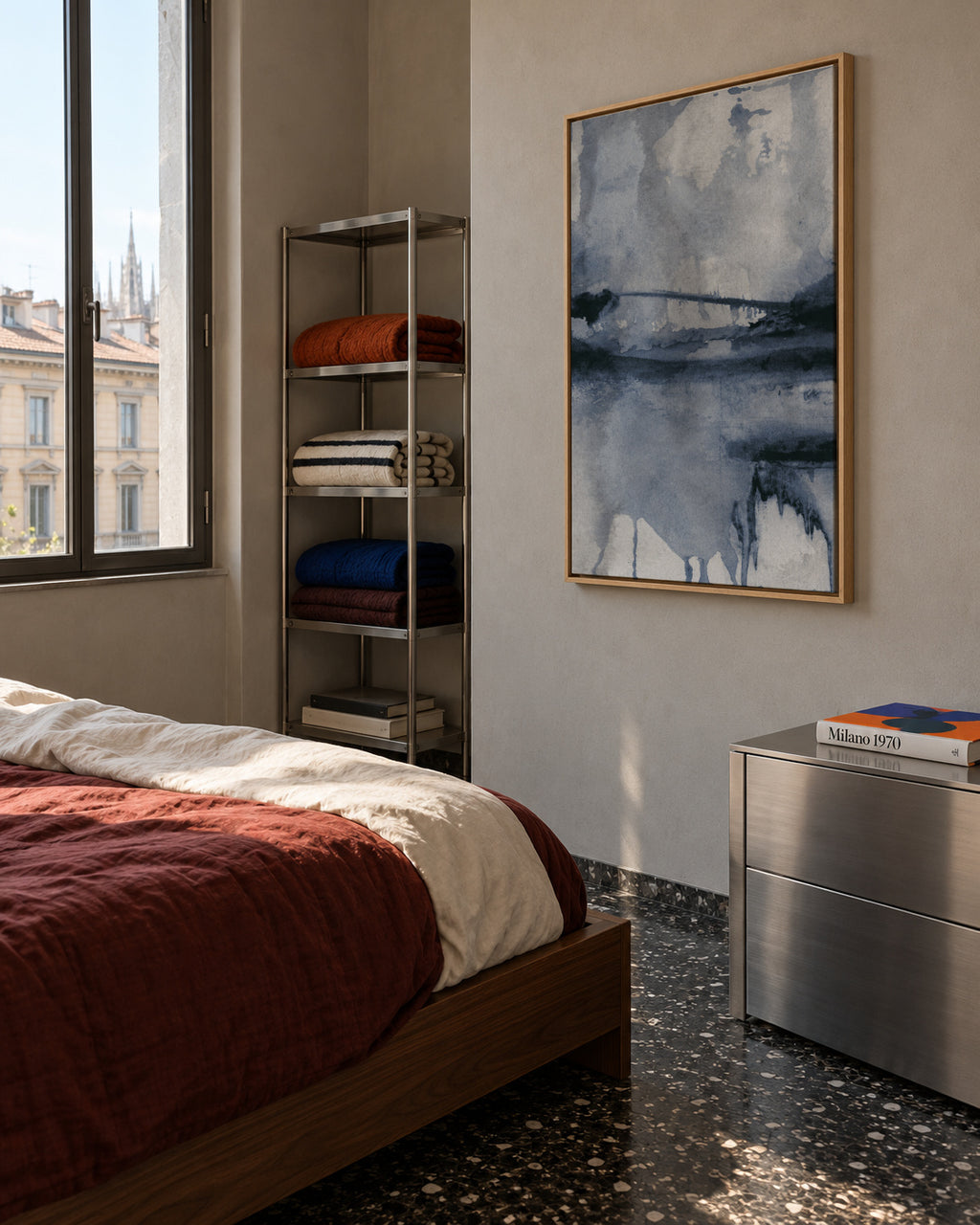 Blu 2 - Framed canvas in an interior