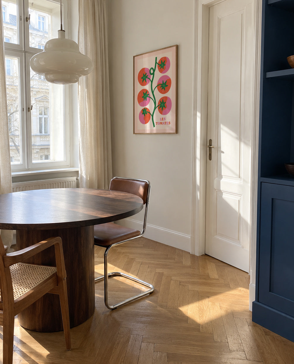 Les Tomates - Framed poster in an interior
