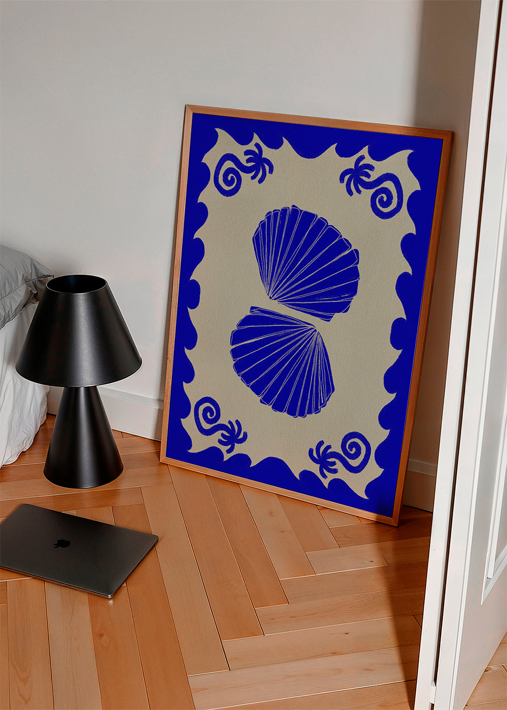 Illustration Blue Seashell Stories