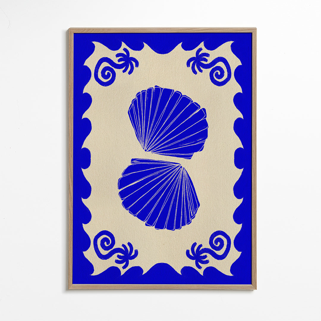 Illustration Blue Seashell Stories