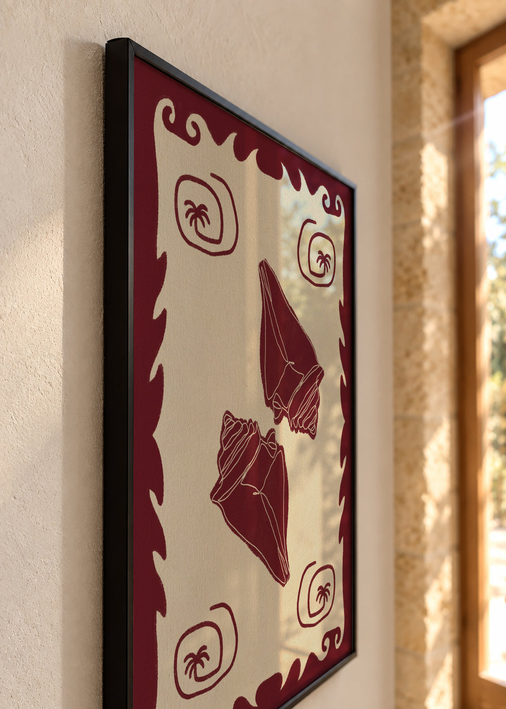 Red Seashell Stories - Framed poster detail