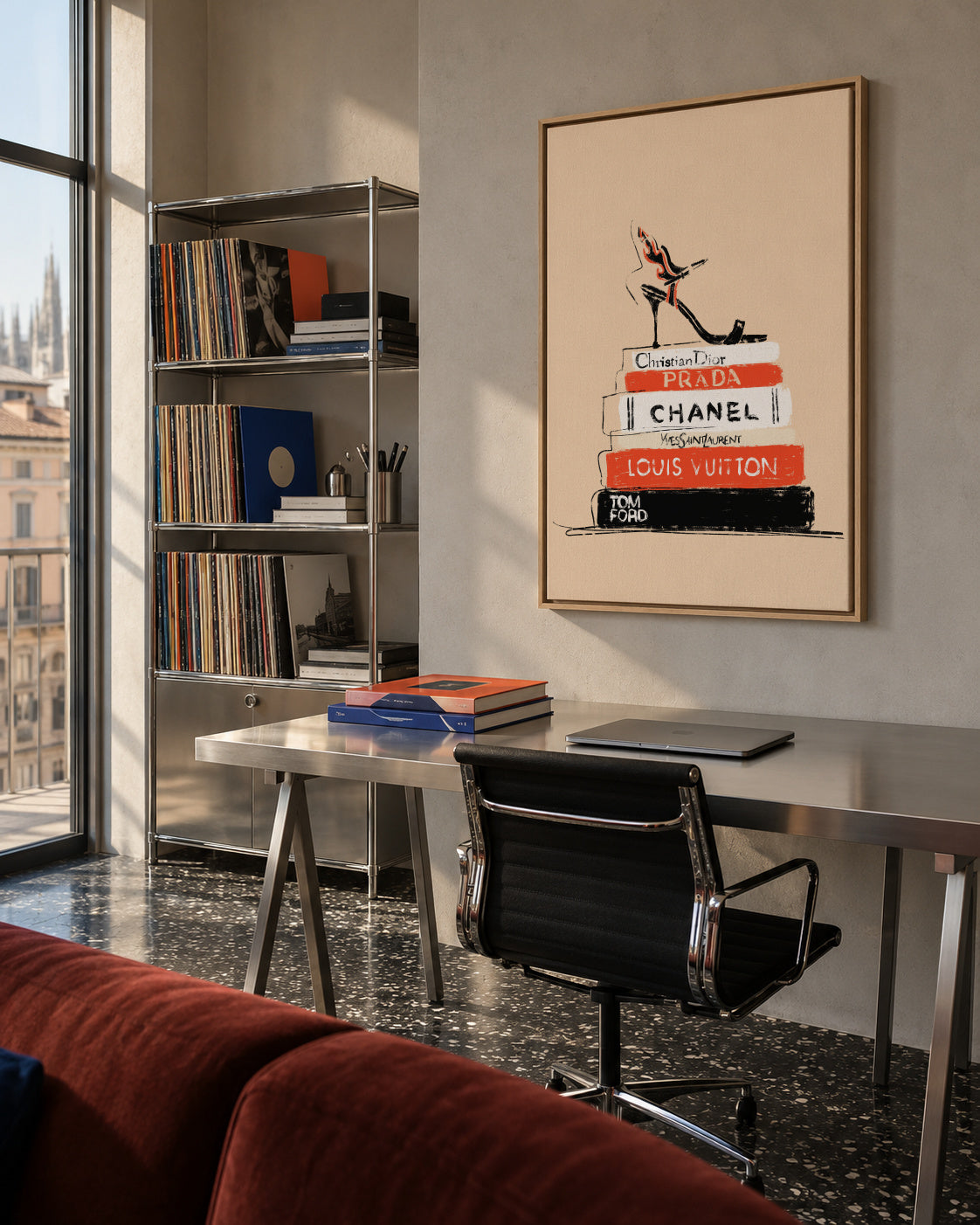 Fashion Books - Framed canvas in an interior