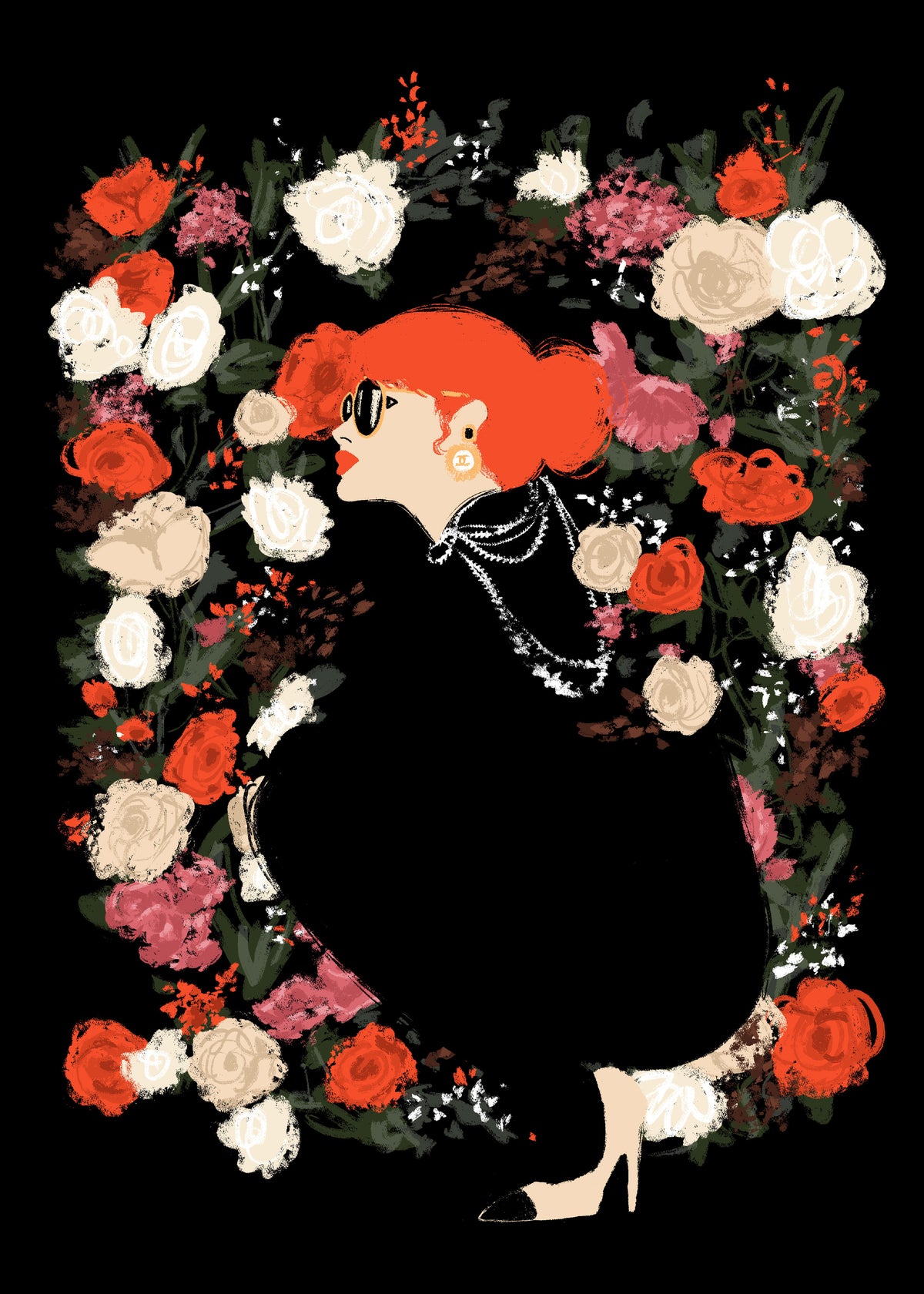 Floral Frame - Unframed art print