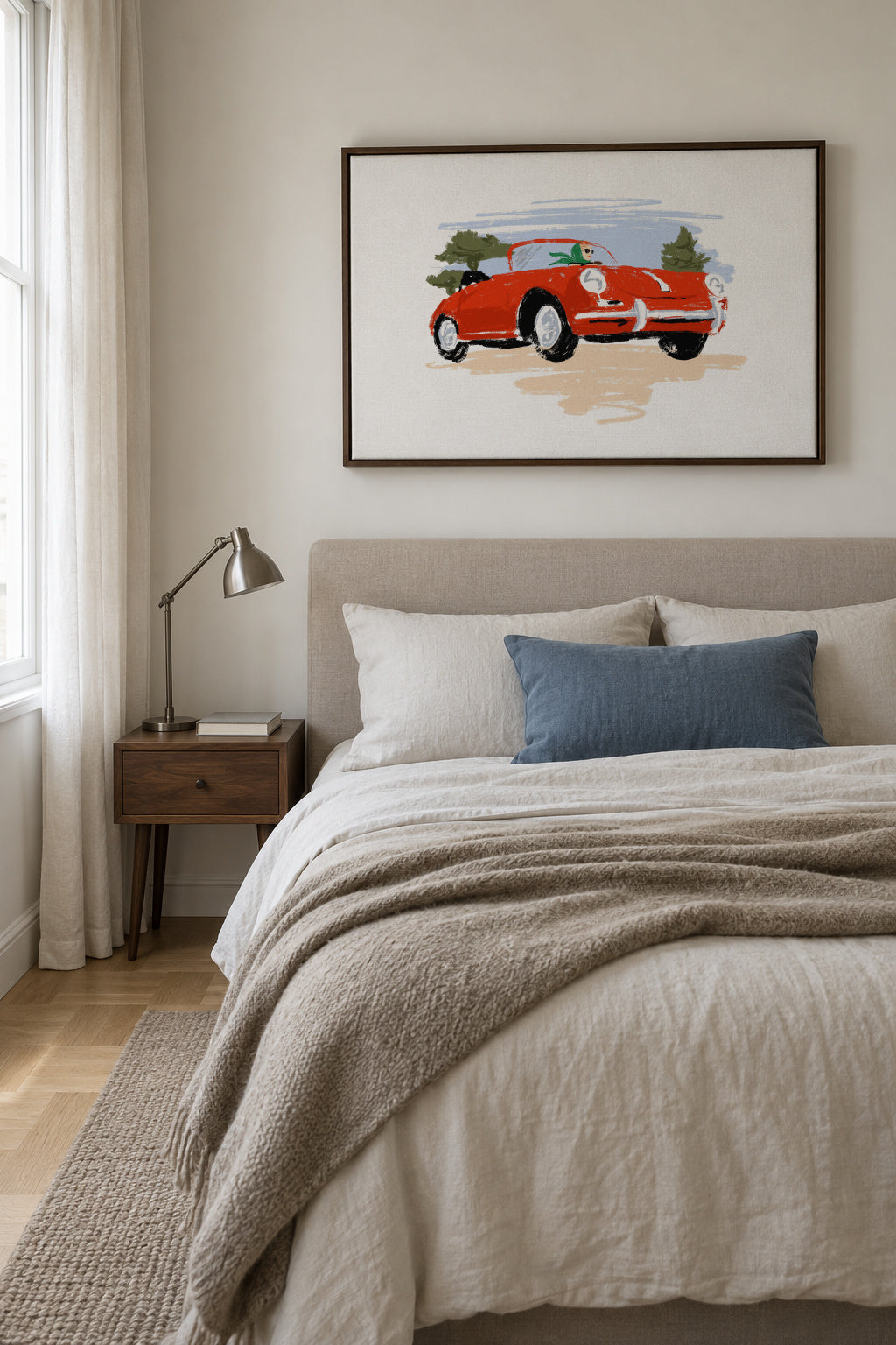 On the road - Framed canvas in an interior