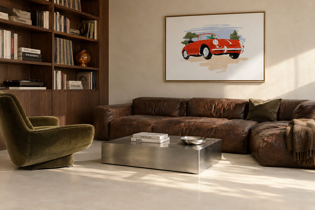 On the road - Framed canvas in an interior