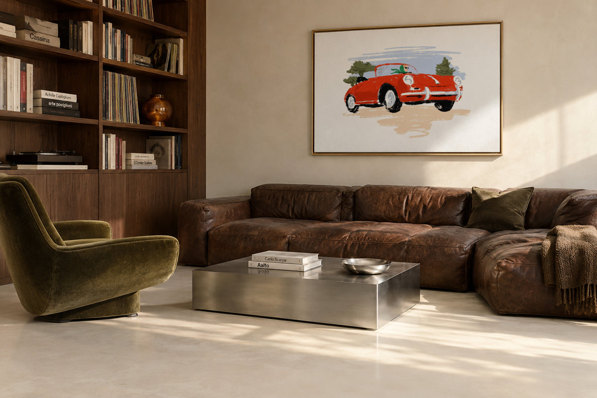 On the road - Framed canvas in an interior