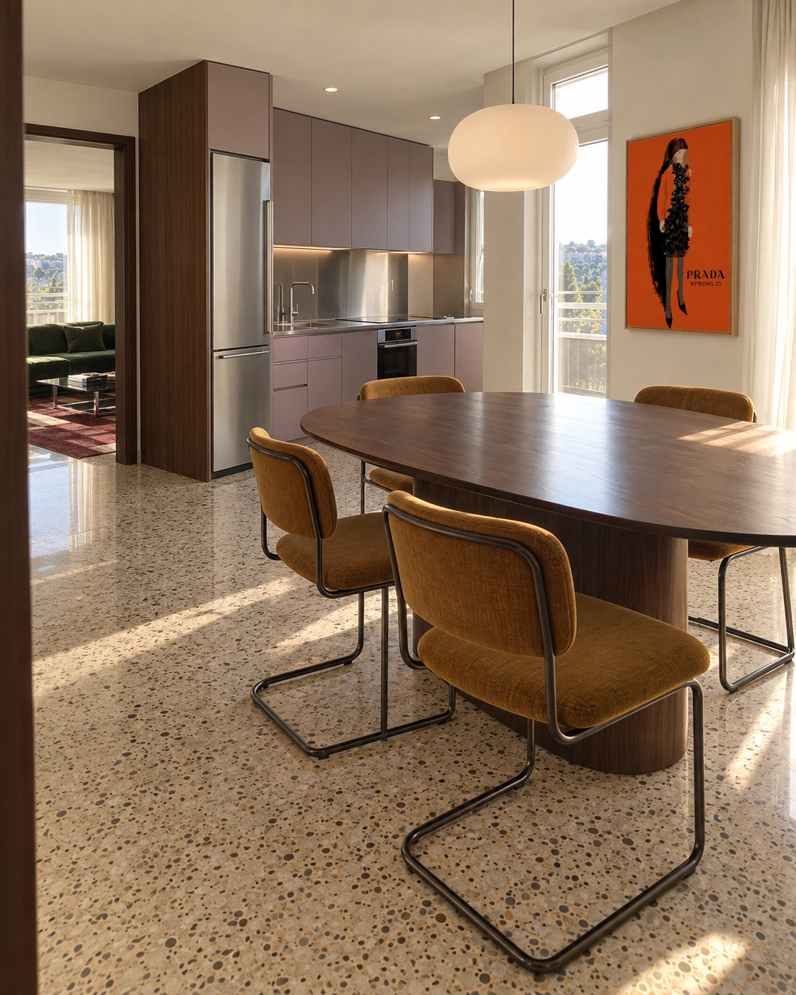 Prada - Framed canvas in an interior