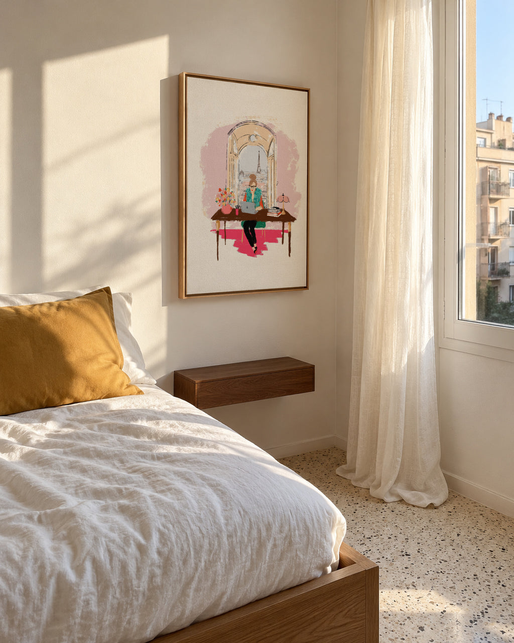 Home office - Framed canvas in an interior