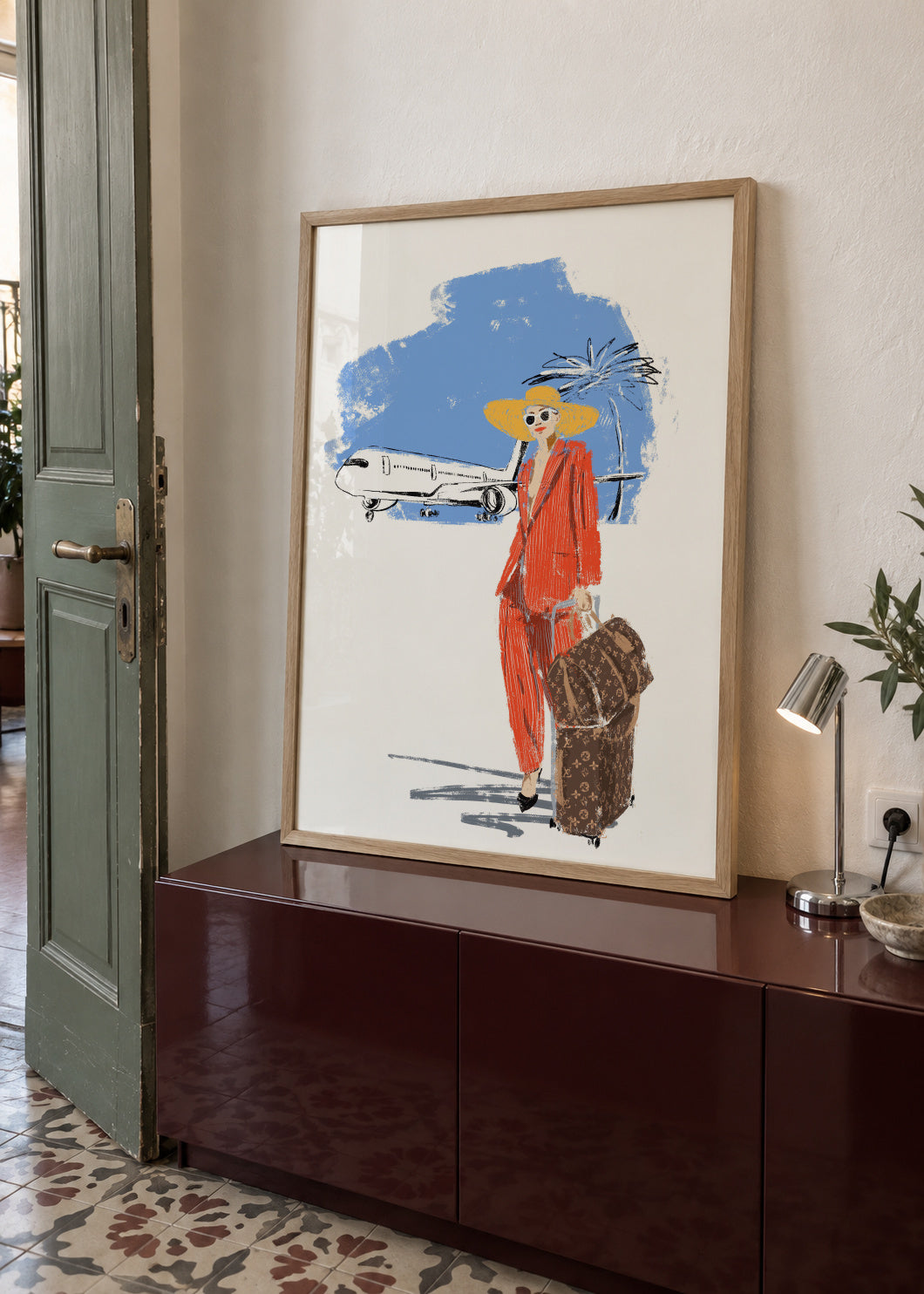 Travel - Framed poster in an interior