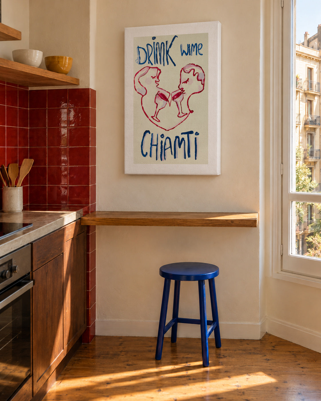 Chiamti - Unframed canvas in an interior