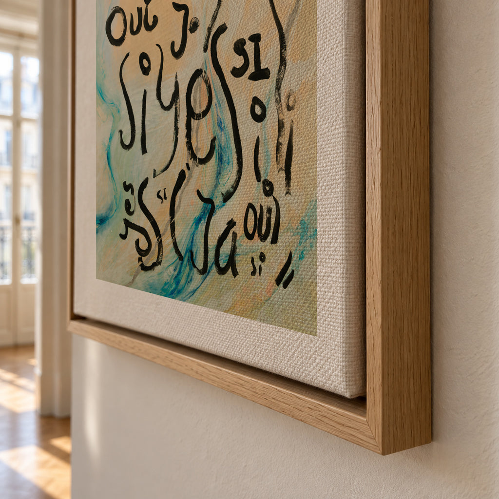 Yes - Framed canvas detail