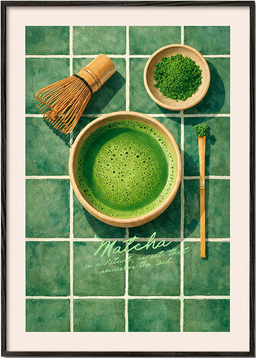 Kitchen art: Matcha bowl composition