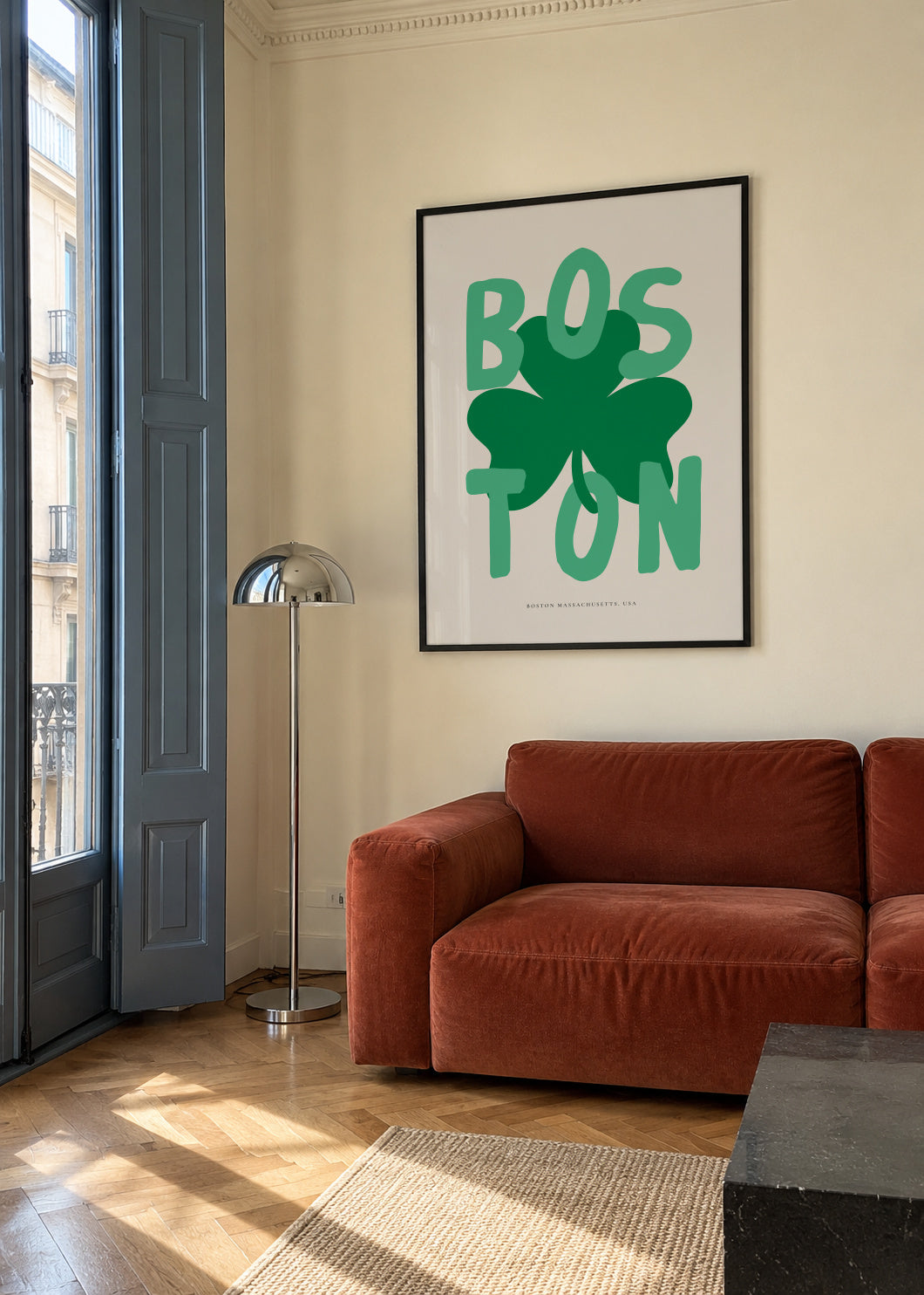 Boston - Framed poster in an interior