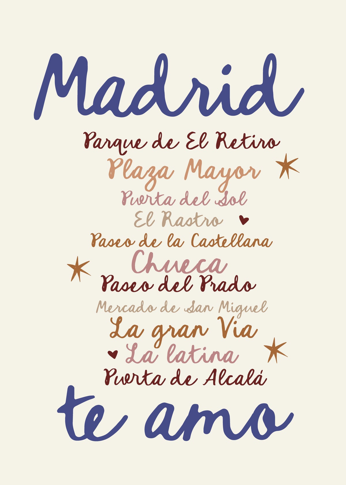 Madrid Te Amo - Unframed art print
