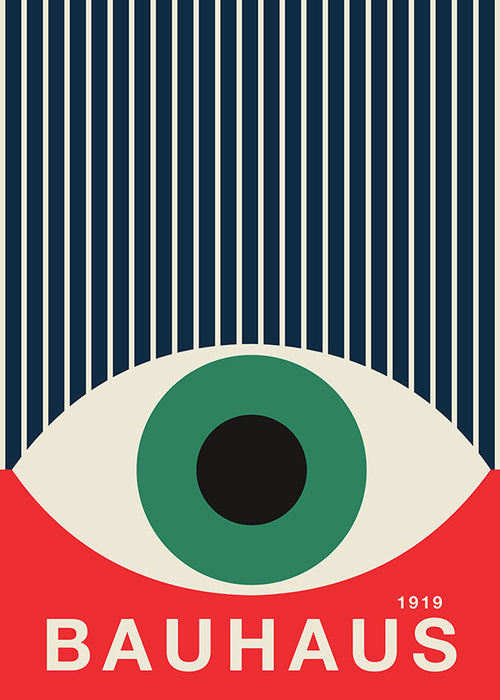 Bauhaus eye illustration poster