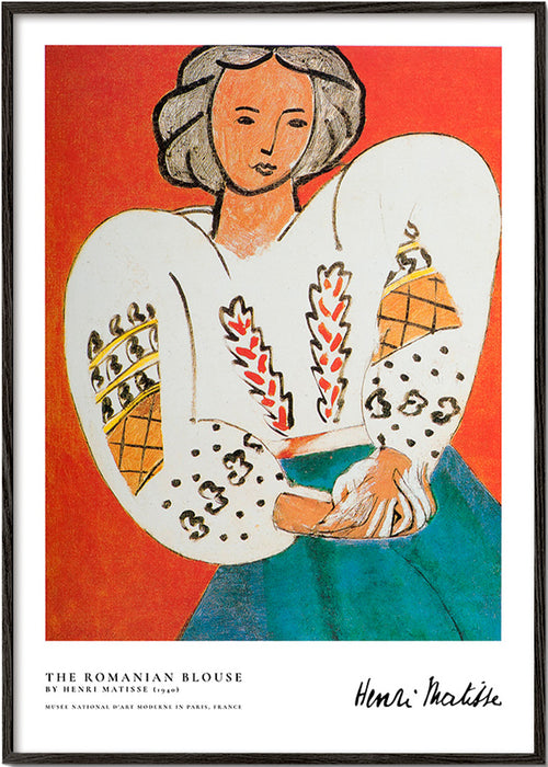 Illustration of Romanian blouse with bold strokes
