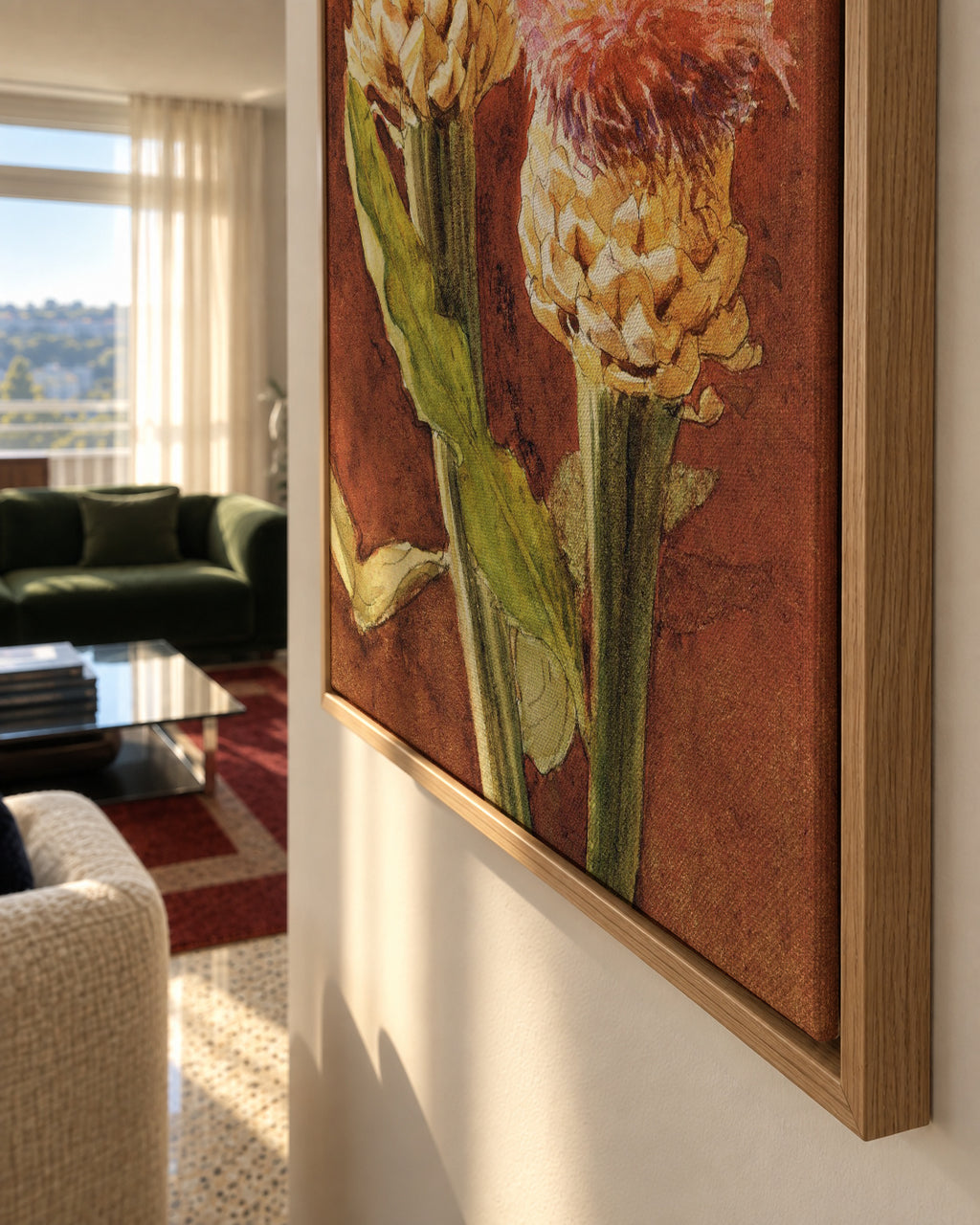 John Singer Sargent Thistle - Framed canvas detail